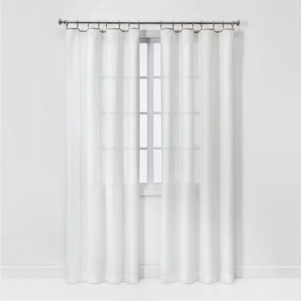 Target Threshold Edge Solid Sheer Window Curtain Panel Set NWOT